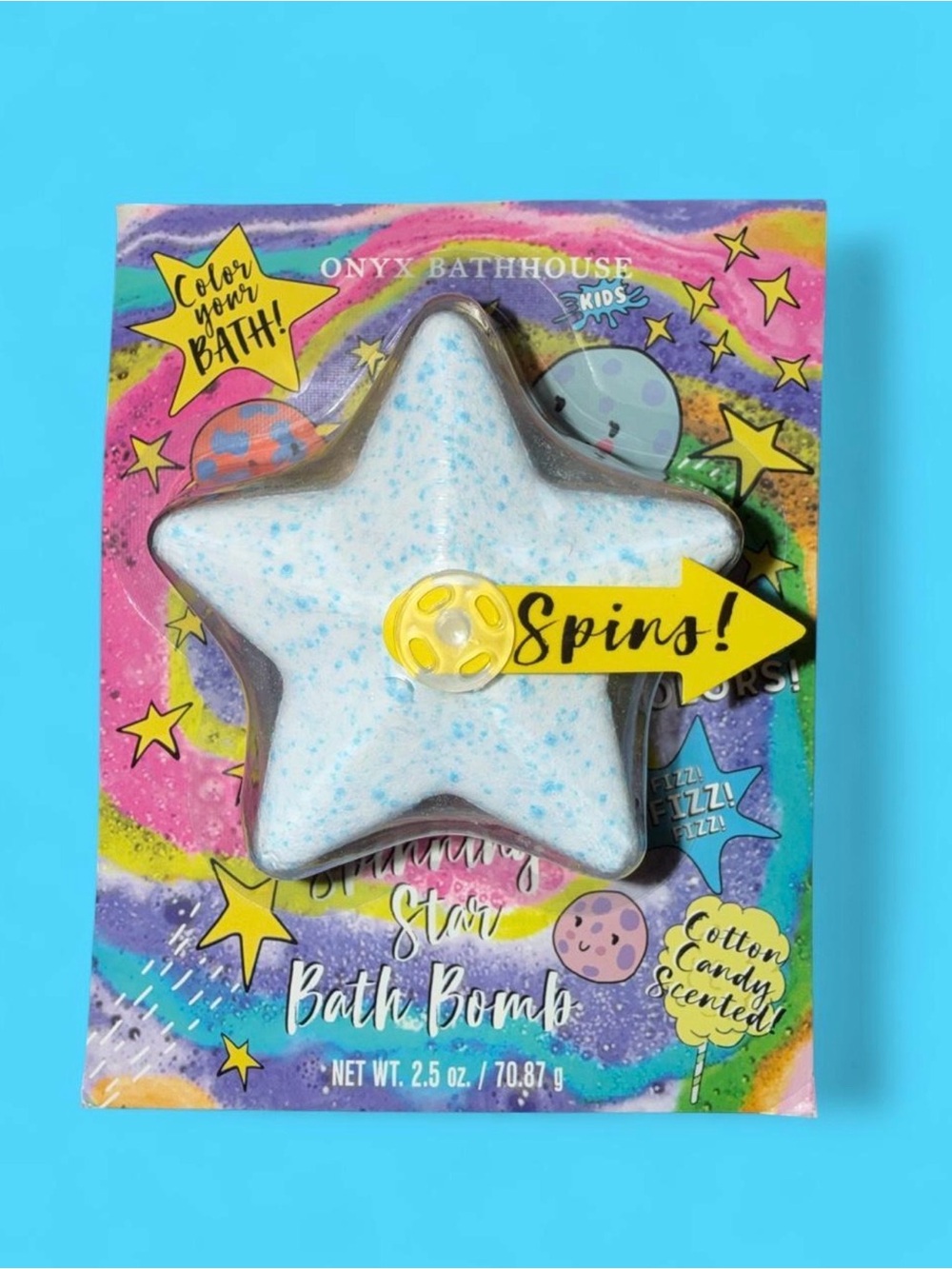 Spinning Star Bath Bomb - Cotton Candy